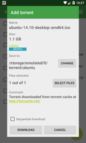 tTorrent - скриншот 7