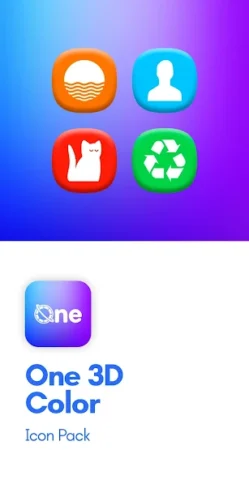 One 3D Color Icon Pack - скриншот 1
