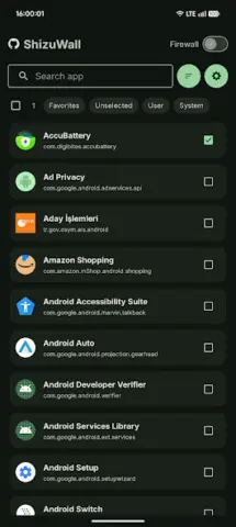 ShizuWall No Root/VPN Firewall - скриншот 1