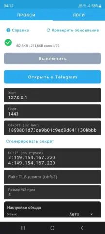 TG WS Proxy CS - скриншот 1
