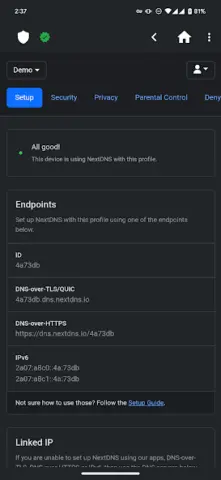 NextDNS Manager - скриншот 1