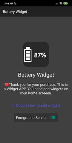 Battery Widget - скриншот 1