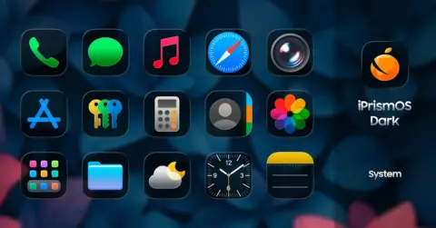 iPrismOS (Dark) — Icon Pack - скриншот 1