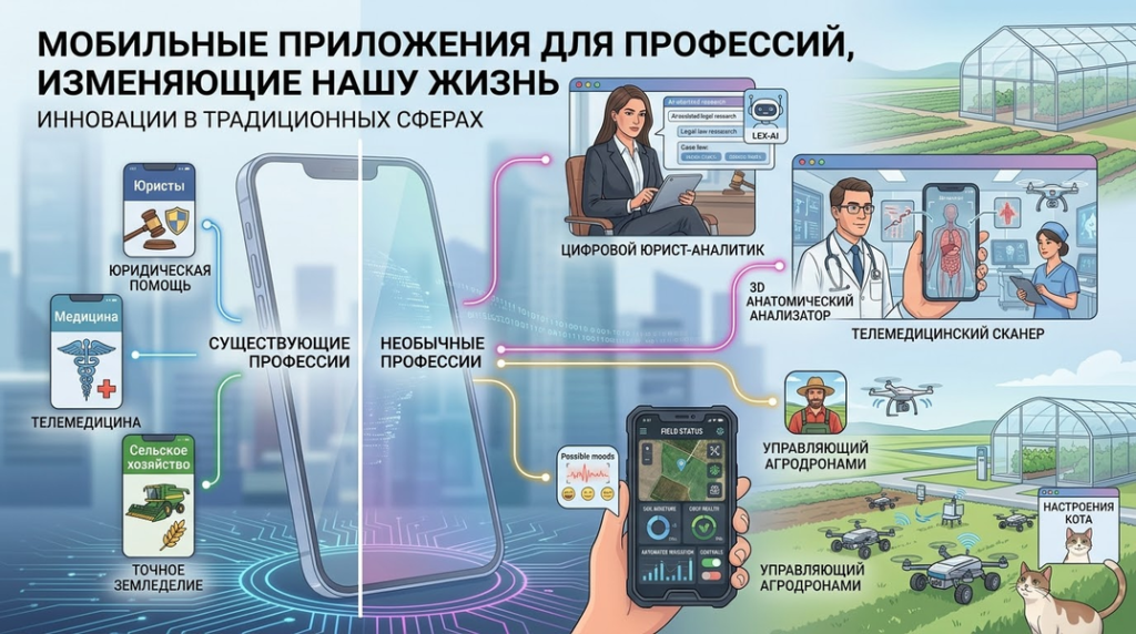 Скриншот приложения Мобильные приложения для профессий, о которых вы не думали