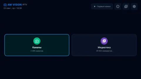AM Vision IPTV - скриншот 1